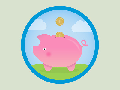 Savings icon bank icon money pig piggybank savings vector