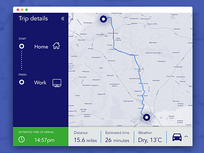 Daily UI – 020/100 days 020 100daysofui colour dailyui icons interface location maps tracker ui