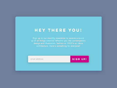 Daily UI – 026/100 days 100daysofui button colour dailyui flat interface popup subscribe ui