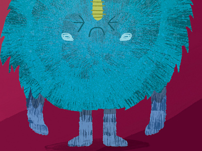 WIP: Editorial piece 2 character colour cute happy monster rough smile texture