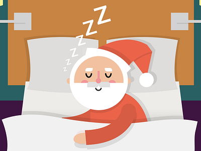 Lazy bones character christmas design fatherchristmas festive santa shapes sleep tired vector yawn