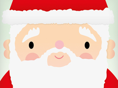 Dribble Santa card character christmas color colour design father christmas festive gradient illustration illustrator santa shape xmas