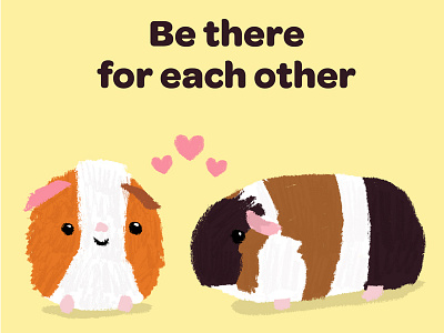 Love brushes colour cute guineapig happy love rough smile texture