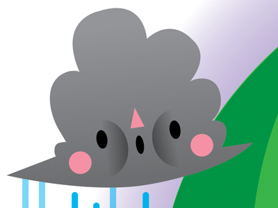 Angry Clouds. angry clouds colour cute illustration rain vector weather