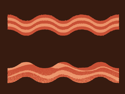 Bacon aaron miller bacon colour edges food rough texture vector