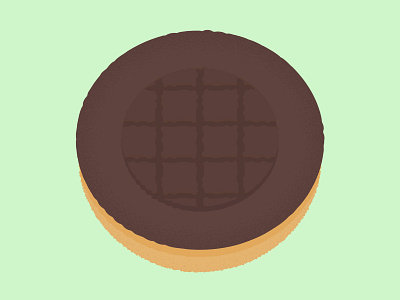 Daily Biscuit Challenge 19 biscuit cake chocolate digital illustration jaffacake rough sugar textures treat vector