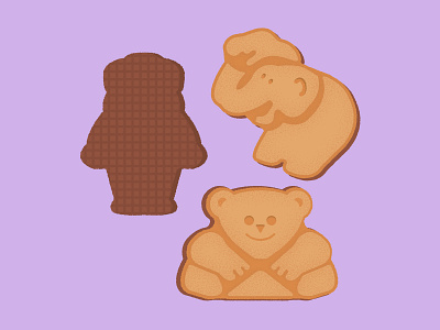 Daily Biscuit Challenge 21, The Animal Biscuit animal animalbiscuits biscuit digital edges illustration rough sweet texture vector