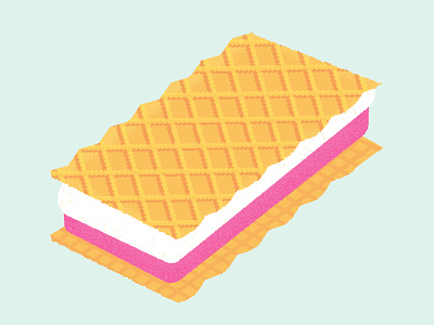 Daily Biscuit Challenge 33, Pink and Whites biscuit colour design illustration marshmallow rough texture vector
