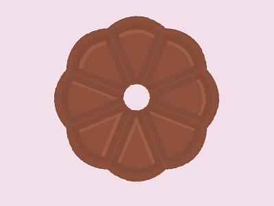 Daily Biscuit Challenge 34, The Chocolate Round biscuit colour design illustration inspiration rough sugar sweet texture treat vector