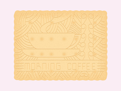 Daily Biscuit Challenge 38, The Morning Coffee Biscuit art biscuit challenge colour daily design drawing food icon illustration rough sugar treat vector