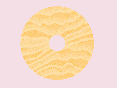 Daily Biscuit Challenge 40, The Coconut Ring biscuit coconut colour design edges illustration rough texture vector