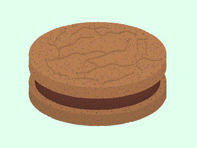 Daily Biscuit Challenge 45, The Double Chocolate Crunch Cream biscuit chocolate colour design digital edges illustration rough texture vector