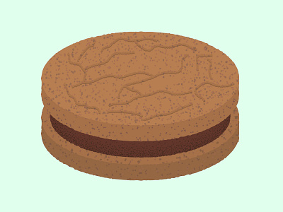 Daily Biscuit Challenge 45, The Double Chocolate Crunch Cream biscuit chocolate colour design digital edges illustration rough texture vector