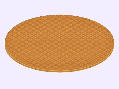 Daily Biscuit Challenge 46, The Stroopwafel biscuit caramel colour design digital dutch edges illustration rough stroopwafel texture vector waffle