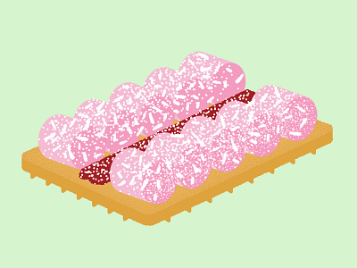 Daily Biscuit Challenge 47, The Jam Mallow Biscuit. biscuit colour design edges illustration jam mallow rough texture vector vovo