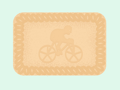 Daily Biscuit Challenge 49, The Fox’s Sport Biscuit biscuit character cycling design digital illustration rough sport texture vector