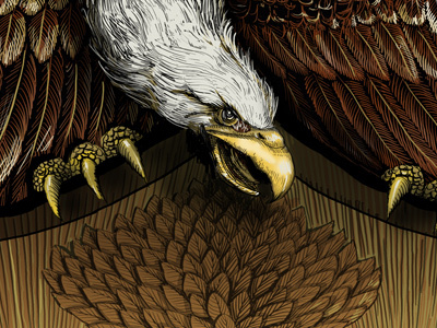 Freedom and Unity art print book eagle engraving knowledge life screenprint shield
