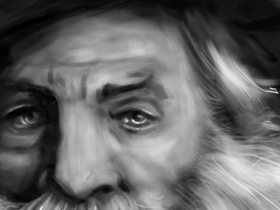 W.W. leaves of grass painting sketch wip