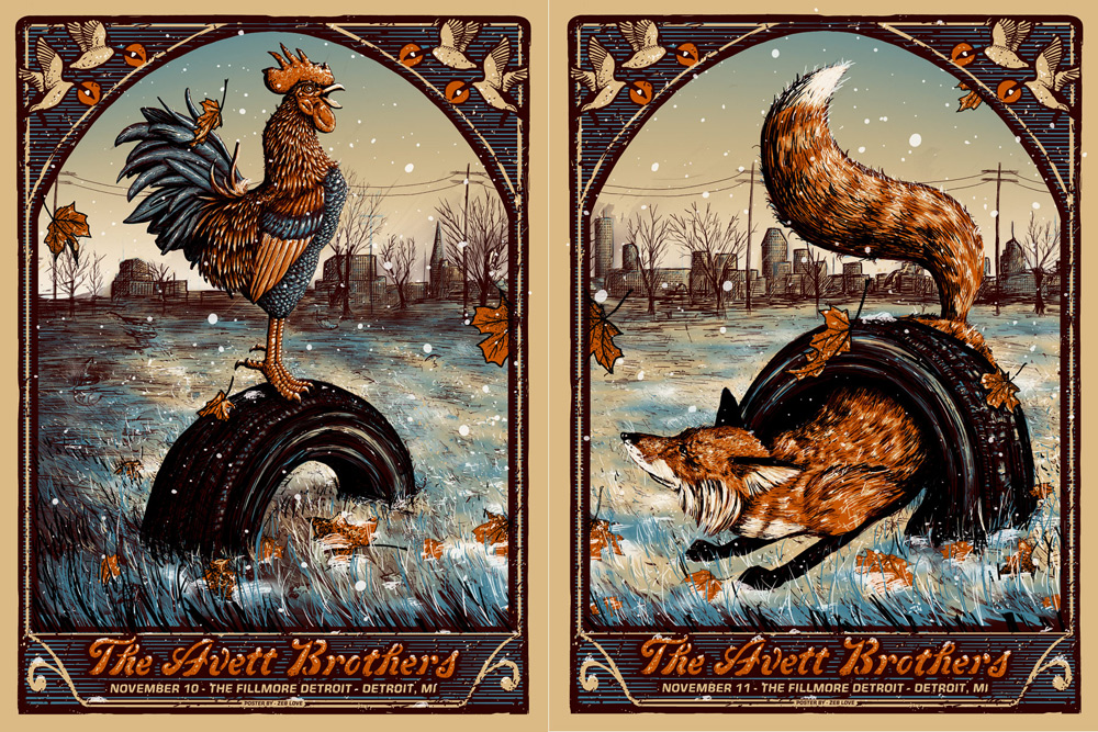 Avett Brothers Nov 10 by Zeb Love on Dribbble