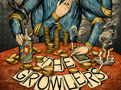 Growlers Vegas booze cards dealer gold growlers magik smoke snake vegas