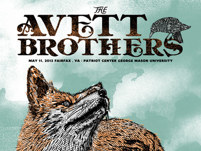 The Avett Brothers - On Sale banjo folk gig poster scratchboard the avett brothers zeb love