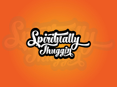 "Spiritually thuggin" Signature Logo branding business logo creative logo flat logo graphic design handwritten illustration logo logo design minimalist logo design signature design