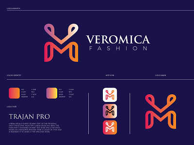 Letter Logo 2d branding business logo creative logo design flat logo graphic design icon illustration letter letter vm logo logo design logotype mark monogram symbol tech logo typography vm monogram