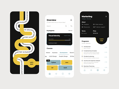 Educational platform – Mobile app