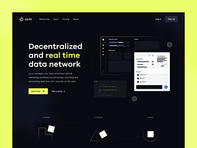 Data network – Landing page
