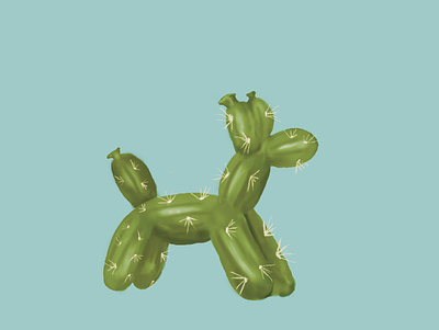 Cactus Balloon Dog balloon cactus cartoon character colorful concept drawing illustration product product designer product designs productdesign