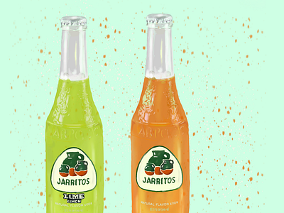 Jarritos Bottles Illustration