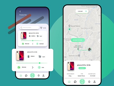 Shipping Ecommerce Store - Parcel Tracking App parcel shipping ui design uiux