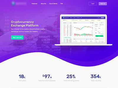 Cryptocurrency Exchange Platform crypto exchange design ui web design web web design website