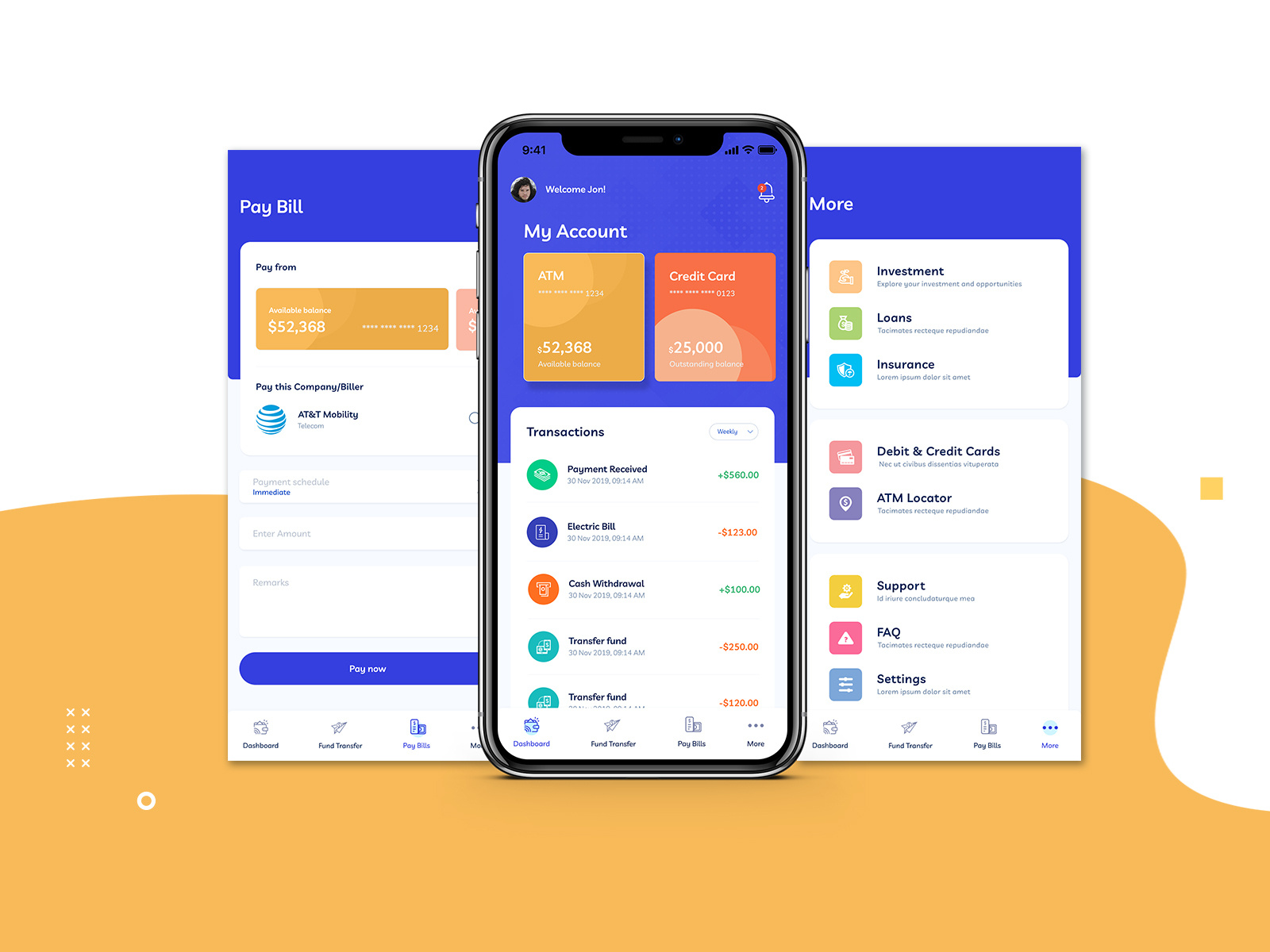 Bank App by Halid on Dribbble