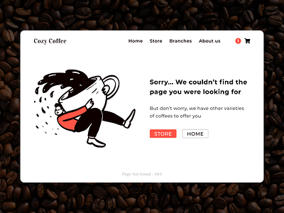 Daily UI - 404 404 404error 404errorpage 404page app challenge coffee concept dailyui dailyuichallenge design figma home landing landingpage productdesign ui