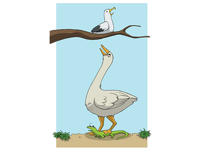 A silly goose book illustration childrens book childrens book illustration childrens illustration digital art digital illustration illustration