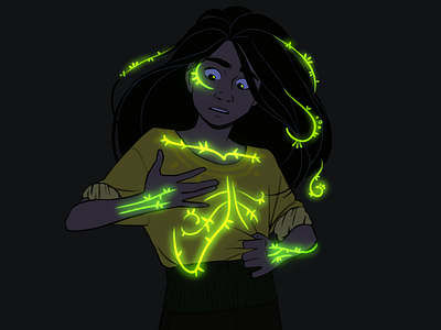 Strange glow character illustration charater art digital art digital illustration fantasy illustration