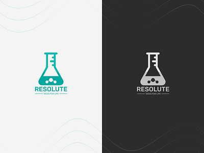 Resolute branding graphic design logo