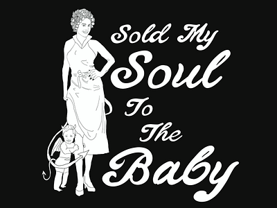 Sold my Soul to the Baby designer devil devils fashion female feminism humor illustrator pinup tattoo vintage