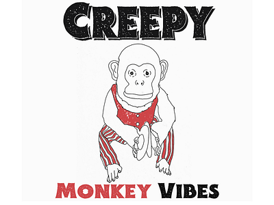 Creepy Monkey creepy horror illustration monkey retro vintage