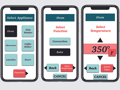 Appliance App (Flow Practice) app appdesign flow productdesign ui ux ux design wireframe