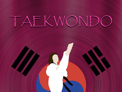 Taekwondo digital illustration digitalart female illustration illustrator korean martial arts photoshop sports taekwondo vector vector illustration