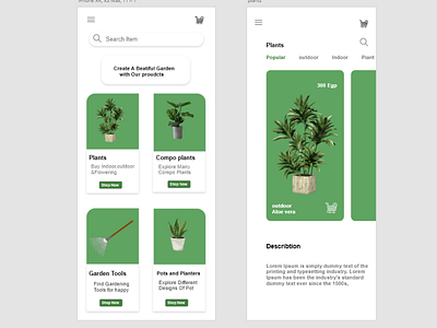 Plants Shop app app design designer mobile mobile app design ui ui designer ux ux designer web
