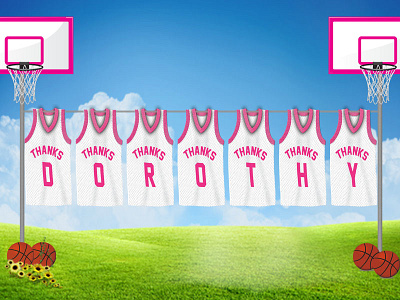 Dribble Debut basketball dibbble thank you jerseys photoshop fun