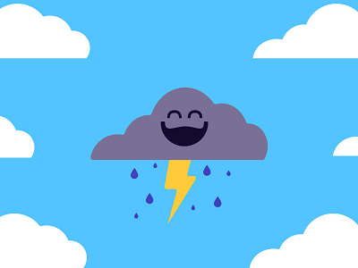Happy Little Raincloud adobe illustrator branding cloud happy illustration lightning vector