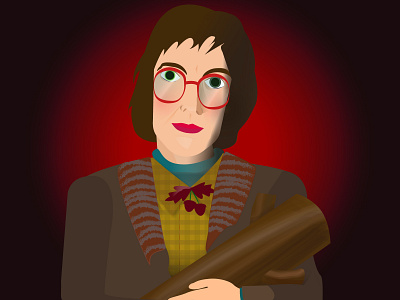 One Day My Log Will Have Something To Say About This adobe illustrator adobe illustrator cc david lynch fan art illustration log lady twin peaks vector
