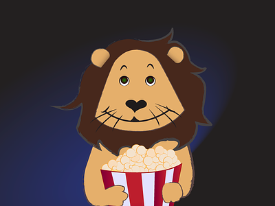 The Spectator-ly Lion circus giff illustration lion popcorn