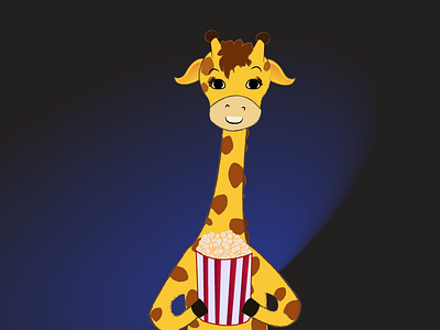 A Jolly Giraffe circus giff giraffe illustration popcorn