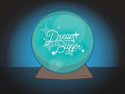 Dream Bigger Crystal Ball creative south crystal ball dream bigger sticker mule wonder