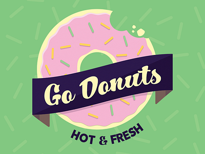 Go Donuts donuts doughnut logo doughtnuts